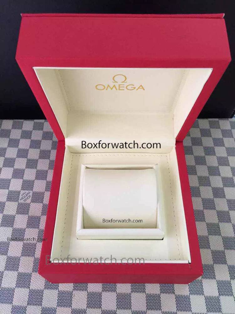 Replacement OMEGA Red Leather Box Watch Box Copy